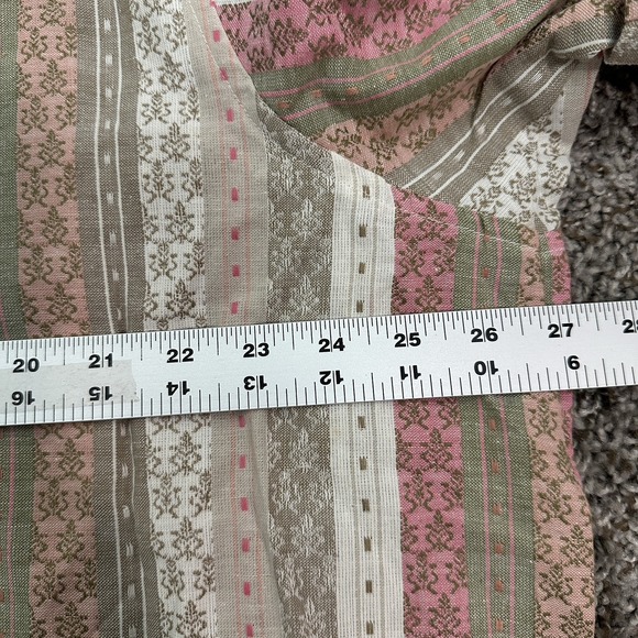 Maggie & Max Woman Plus 2X‎ Button Up Shirt Striped Cuff Sleeve Neutral Relaxed - Picture 6 of 8